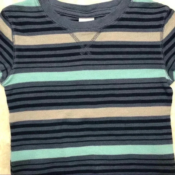 Circo Striped Shirt Long Sleeved Stripes Blue, Grey, & Black Size 4T - Picture 6 of 16